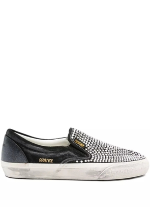 Golden Goose VCE crystal-embellished slip-on sneakers - Black