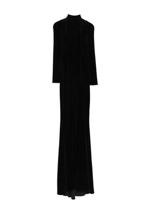 ROSERRY mock-neck long-sleeve maxi dress - Black