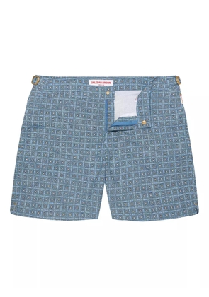 Orlebar Brown Bulldog Solstice geometric-pattern swim shorts - Blue