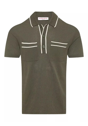 Orlebar Brown Keeling knitted-panel polo shirt - Green