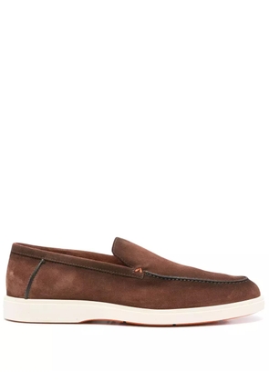 Santoni suede loafers - Brown