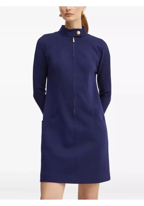 LUISA SPAGNOLI high-neck zip-up dress - Blue