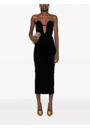 Vestiaire d'un Oiseau Libre off-the-shoulder velvet dress - Black