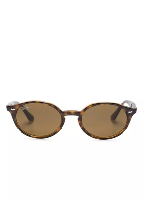 Ray-Ban tortoiseshell-effect oval-frame sunglasses - Brown