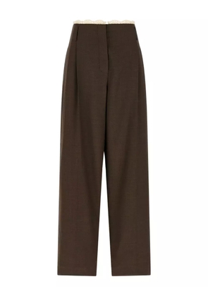 Magda Butrym waistband-detail trousers - Brown