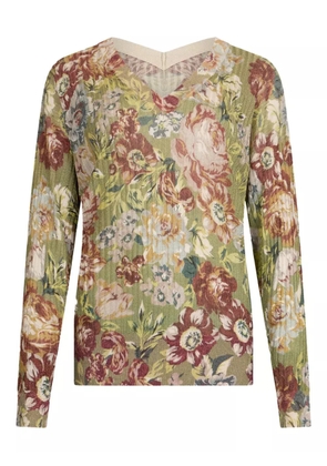 LIU JO floral ribbed sweater - Green