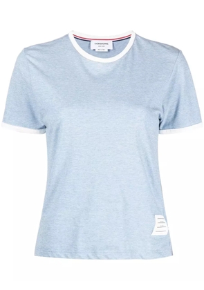 Thom Browne contrast-trim T-shirt - Blue