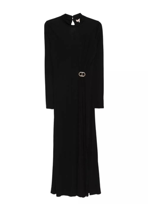 TWINSET high-neck buckle midi dress - Black