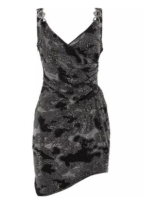 Philipp Plein crystal-embellished ruched minidress - Black