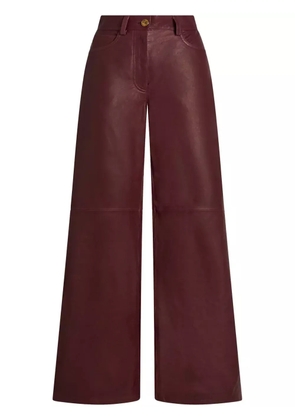 ETRO wide-leg leather trousers - Red