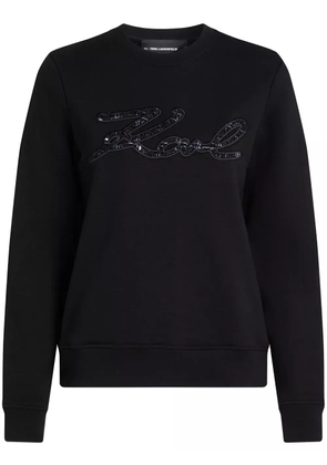 Karl Lagerfeld logo-embellished sweatshirt - Black
