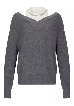 LIU JO embellished sweater - Grey
