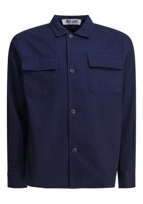 ALTUM double-pocket cotton shirt jacket - Blue