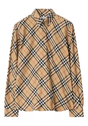 Burberry Check cotton shirt - Brown