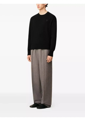 AMI Paris Ami De Coeur wool crew-neck sweater - Black