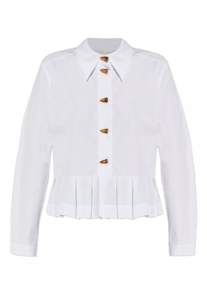 MUNTHE pleated-hem button top - White