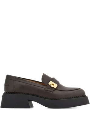 Ferragamo leather loafers - Brown