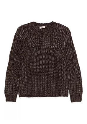 Herno metallic ribbed knit sweater - Brown