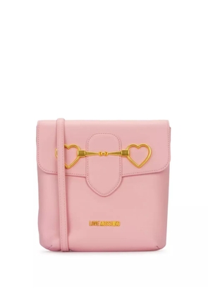 Love Moschino heart-plaque shoulder bag - Pink