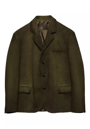 Prada three-button notch-lapel blazer - Green