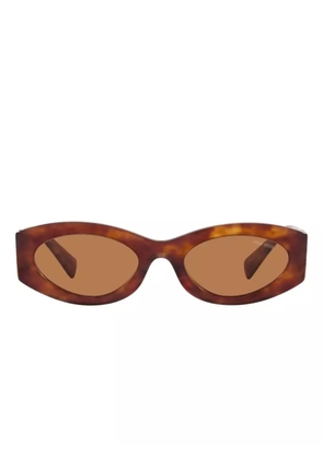 Miu Miu Eyewear tortoiseshell oval-frame sunglasses - Brown