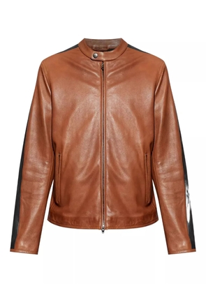 Diesel leather panelled jacket - Brown