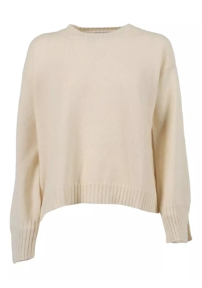 Kangra ribbed-cuff cashmere-wool-blend sweater - Neutrals