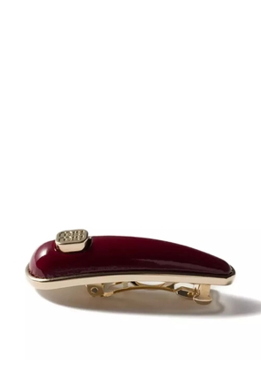 Miu Miu logo-detail hair clip - Red