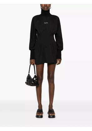 HAMZA Nyssa turtleneck fitted dress - Black