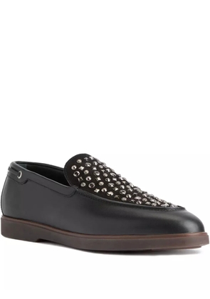 Giuseppe Zanotti studded leather loafers - Black