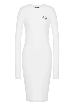 Moschino logo-print mini dress - White
