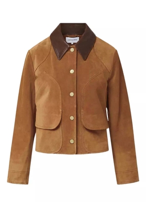 Veronica Beard Walters suede cropped jacket - Brown