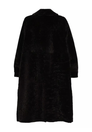 Manzoni 24 shearling collared coat - Brown