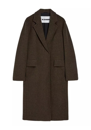 Jil Sander mélange-effect coat - Brown