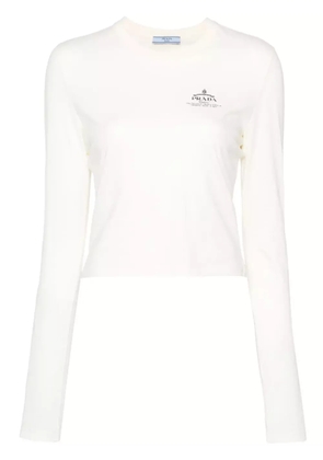Prada logo-print cotton T-shirt - Neutrals