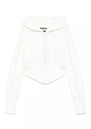 HAMZA zip-front hoodie - White