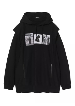 Undercover graphic-print hoodie - BLACK