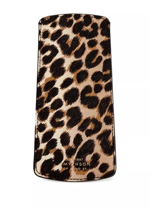 Smythson leopard-print glasses case - Neutrals