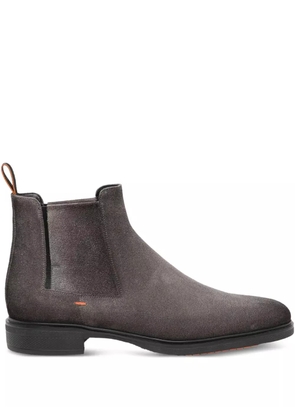 Santoni elasticated-panel suede boots - Grey