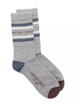 Golden Goose ribbed striped socks - Grey