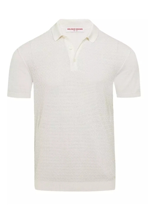 Orlebar Brown textured short-sleeve polo shirt - White