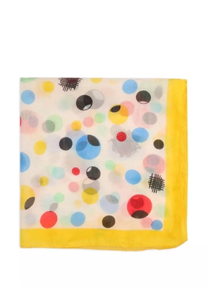 Vintage abstract-print scarf - Neutrals