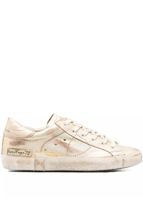 Philippe Model Paris Prsx metallic leather sneakers - Gold