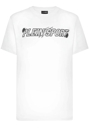 Plein Sport logo-print cotton T-shirt - White