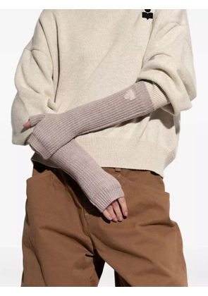 ISABEL MARANT ribbed fingerless gloves - Neutrals