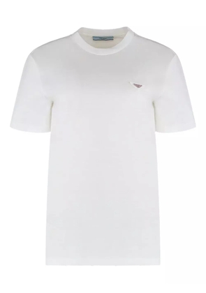 Prada logo-plaque crew-neck T-shirt - White