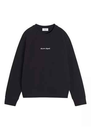 Maison Kitsuné embroidered raglan sweatshirt - Black