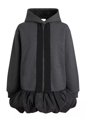 Patou hooded ruffle-hem dress - Grey