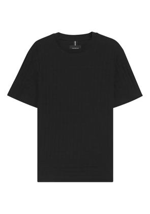 BOSS houndstooth-print T-shirt - Black