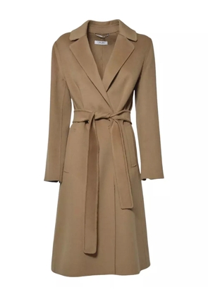 'S Max Mara belted notched-lapel coat - Brown